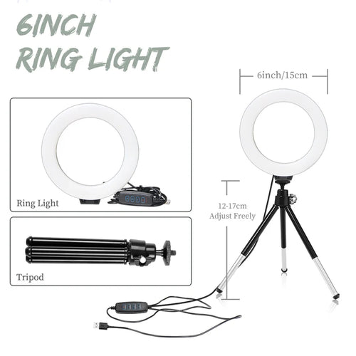 6 inch LED Photography Video Light Panel RGB Filters Lighting Photo