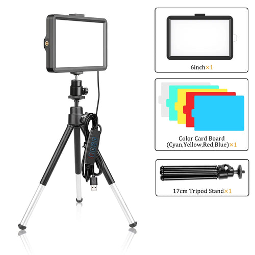 6 inch LED Photography Video Light Panel RGB Filters Lighting Photo
