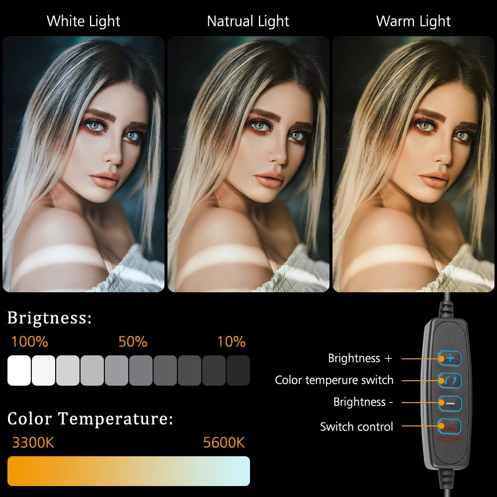 6 inch LED Photography Video Light Panel RGB Filters Lighting Photo